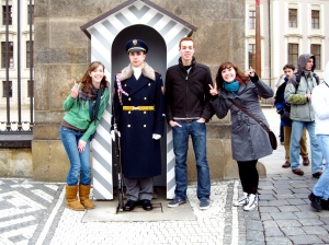 Posing with the Guard