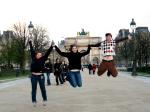 Jumping at the Louvre